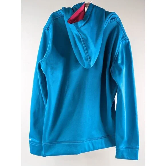 Under Armour Youth Boys Size L Blue Hoodie Loose Pullover Sweatshirt Pockets - Picture 3 of 11